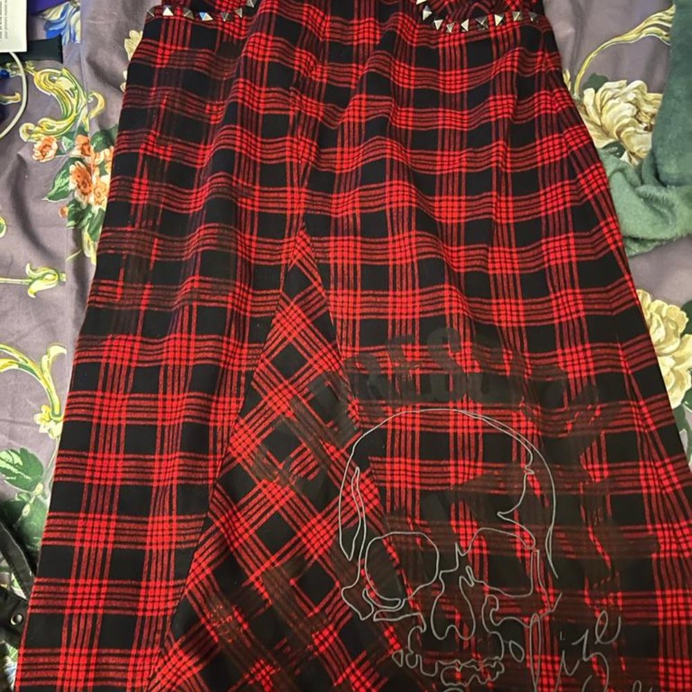 Ghost Of Harlem Plaid Maxi Skirt